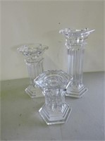 5th Avenue Crystal Candlesticks, Tallest 9"