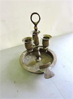Brass Candle Stand, 8.5" T