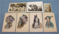 (7) Native American Indian Photos & Postcards