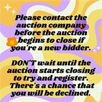 New Bidder? Contact Auction Company