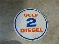 Gulf 2 Diesel pump sign