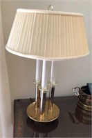 Brass Look Candlestick Style 2 Light Lamp 22” H x