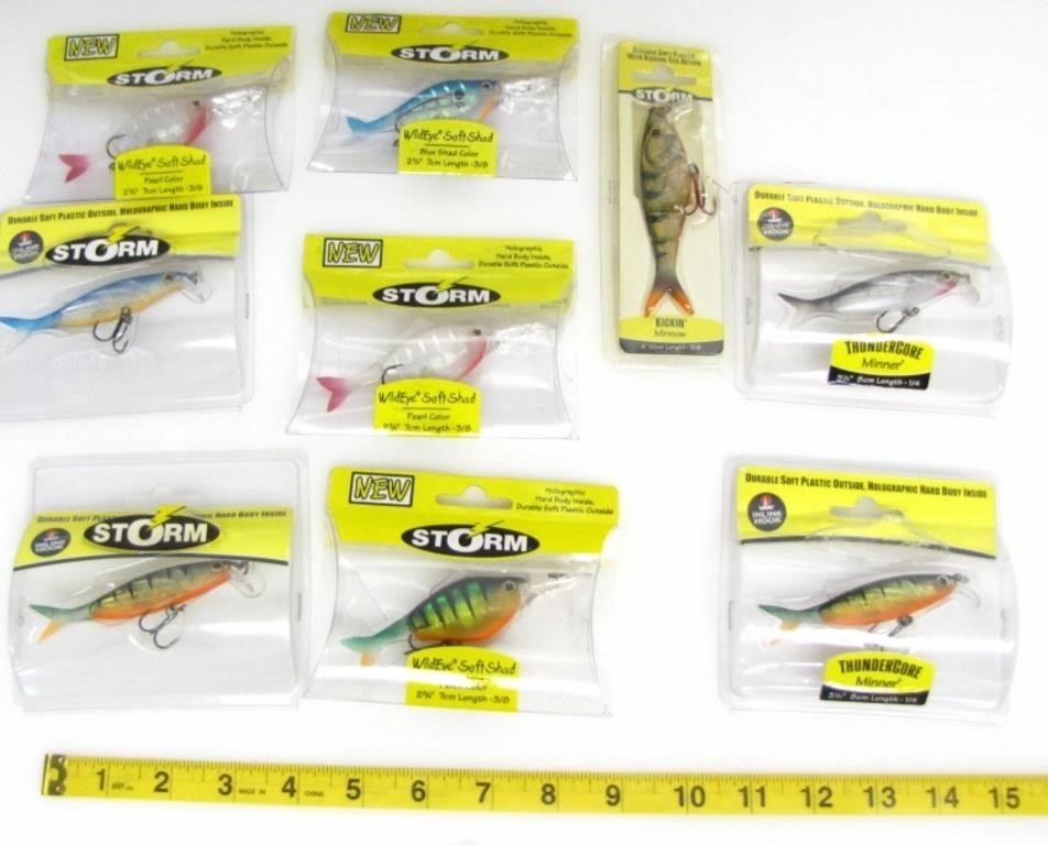 ASSORTED STORM HARDBAIT FISHING LURES