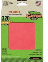 Gator 1/4 Sheet Red Resin 320 Grit