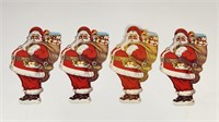 4) DIECUT SANTA CLAUS DOWNINGTOWN PA HANGER