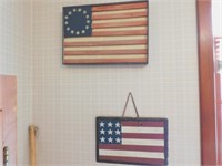 2 US Flags, 1 wood, 1 slate BR3