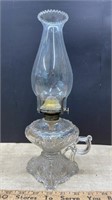 Antique Princess Feather Footed Hand Oil Lamp