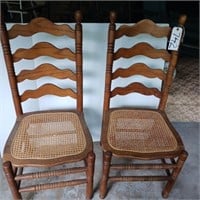 PAIR OF ANTIQUE CHAIRS AS-IS