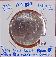 1922 Peace Dollar MS+