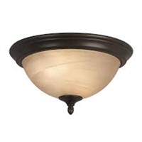 Allen + Roth 1-light 13-in Oil-rubbed Bronze Led