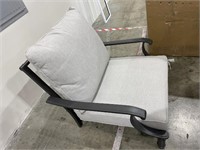 Floor Outdoor Patio Chair Grey Cushions