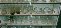 Shelf of random glassware