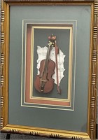 Shadowbox Print of Violin