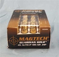 Magtech Guardian Gold 45 Auto +P JHP Box of 20
