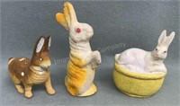 Paper Mache Easter Items, Center Rabbit 6in T