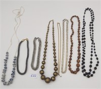 Group of Costume Jewelry Necklaces, Beads