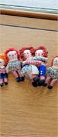 Lot of 5 Raggedy Anne and Andy plush