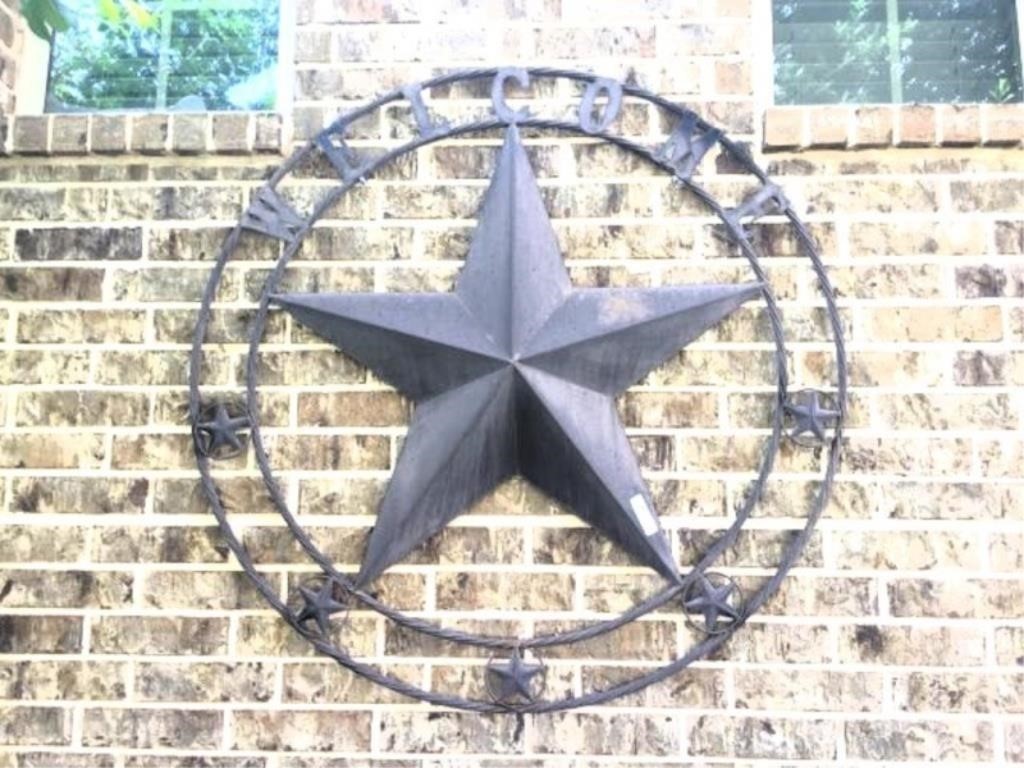 Metal Star Texas Welcome Sign