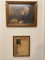 2 Framed Religious Pictures