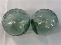 Pair of 2.5" Japanese fish floats                (