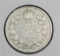 1919 Canada .925 Silver 10 Cents
