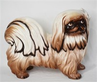 Large Ceramic Pekingese Dog Statue