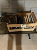 Crate of albums all rock and roll