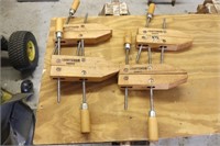 (4) Craftsman Wood Clamps