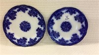 Lot of 2 Matching Pattern Flo Blue Plates-