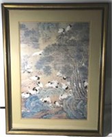 KANG– HI Chinese print titled cranes