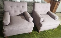 C - PAIR OF MATCHING EASY CHAIRS (S)
