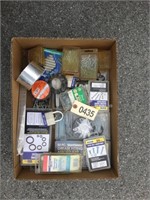 BOX OF HARDWARE SCREWS AND COLTER KEYS