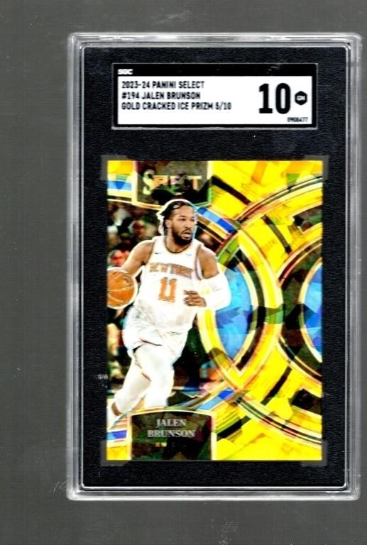 Jalen Brunson Gold Cracked Ice /10!! POP 1!! 2023-