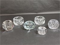 Mixed Geometric Bubble Glass Votive Candle Holders