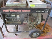 Diesel generator on cart