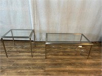 Ethan Allen Glass Coffee & End Tables