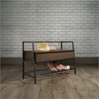 Ermont Flip Top Storage Bench Smoked Oak