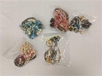 5 Bags of Costume Jewelry