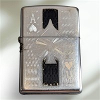 Vintage 2014 Zippo Lighter Ace of Spades
