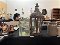 Decorative Lantern And Glass Display