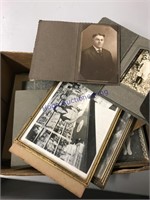 OLD PHOTOS IN FRAMES AND FOLDERS