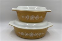 Pyrex Butterfly Gold Casserole Refrigerator Dishes