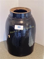 Brown stoneware canning jar