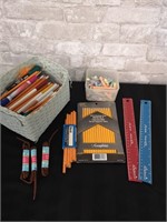 Kids school supplies; pencils, markers, rulers ++