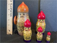 Vintage Santa nesting dolls