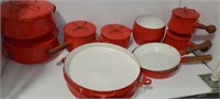 DANSK RED COOKWARE SET