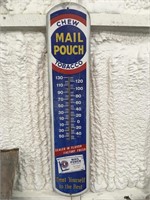 Original Vintage Mail Pouch Tobacco Thermometer