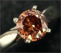 $2500 14K  2.39G Fancy Color Lab Diamond(0.9ct) Ri