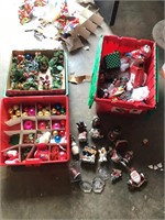 2 totes Christmas ornaments and decor
