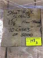 (10 CASES OF 5K 1-5/8" SHEET ROCK SCREWS